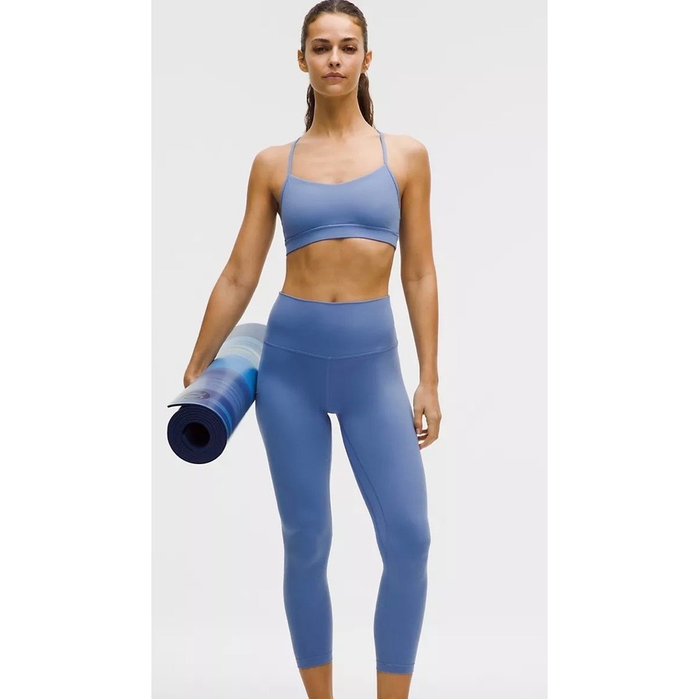 Lululemon Align High-Rise Crop 21 Nulu Leggings Chambray Blue Size 6 W6CTBS